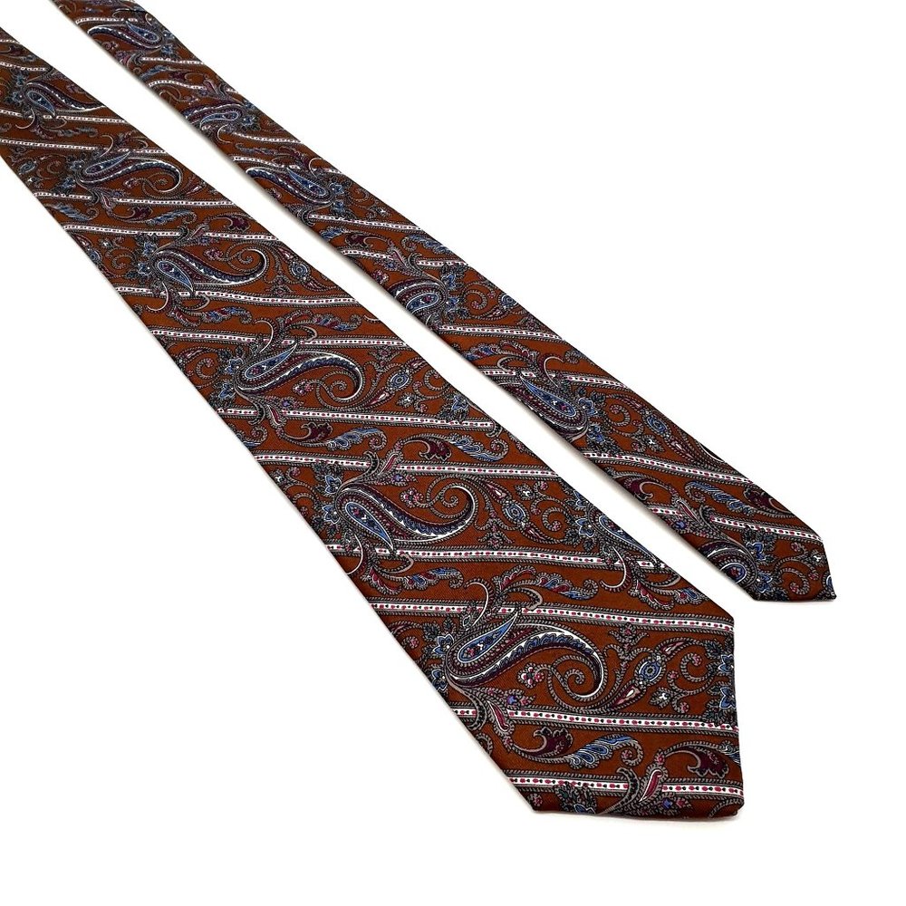Christian Dior Mens Necktie Vintage Accessory Office Work Paisley Dad Gift